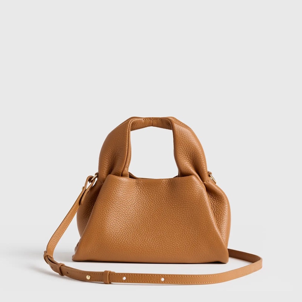 Quince Brown Leather Crossbody Bag